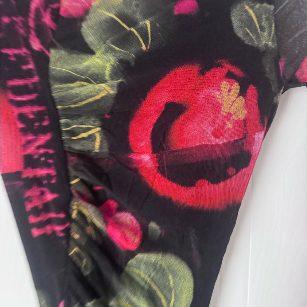 Jean Paul Gaultier Black and Pink Long Sleeve Dress - Picture 12 of 12